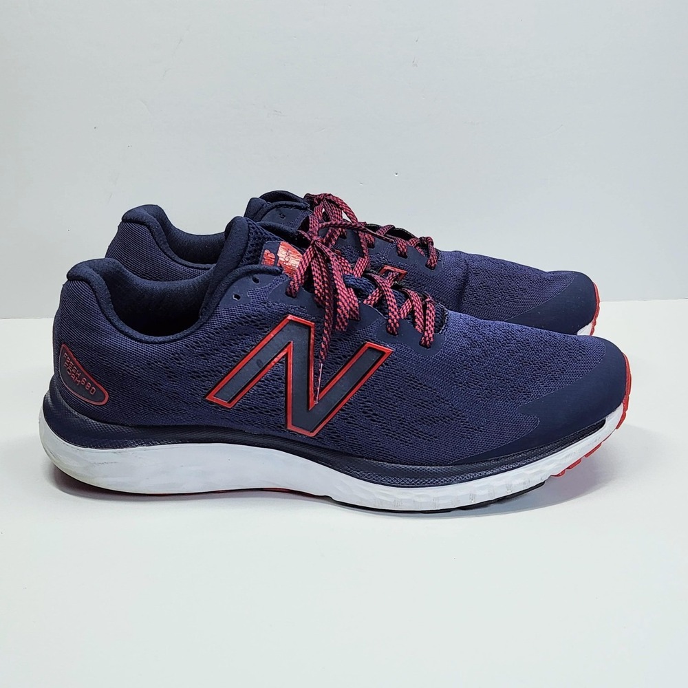 New Balance Fresh Foam 680v7 Shoes Mens Size 13 Blue Red Running Sneakers - Picture 8 of 16